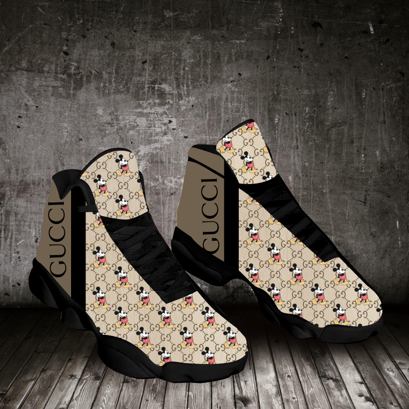 Gucci Mickey Disney Air Jordan 13 Luxury Fashion Trending Shoes Sneakers