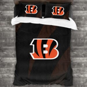 Cincinnati Bengals Logo Type 7 Bedding Sets Sporty Bedroom Home Decor