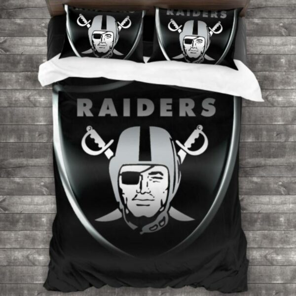 Las Vegas Raiders Logo Type 21 Bedding Sets Sporty Bedroom Home Decor