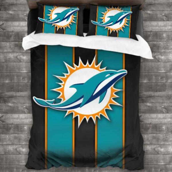 Miami Dolphins Logo Type 24 Bedding Sets Sporty Bedroom Home Decor