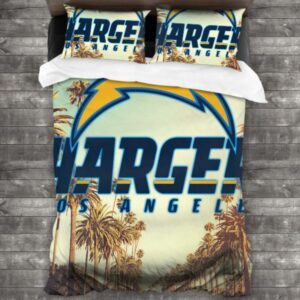 Los Angeles Chargers Logo Type 27 Bedding Sets Sporty Bedroom Home Decor