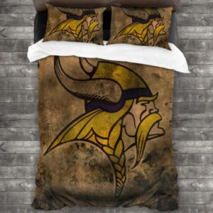 Minnesota Vikings Logo Type 28 Bedding Sets Sporty Bedroom Home Decor