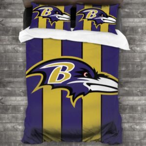 Nfl Baltimore Ravens Logo Type 32 Bedding Sets Sporty Bedroom Home Decor