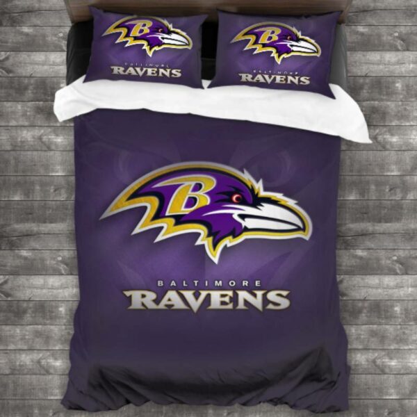 Nfl Baltimore Ravens Logo Type 35 Bedding Sets Sporty Bedroom Home Decor