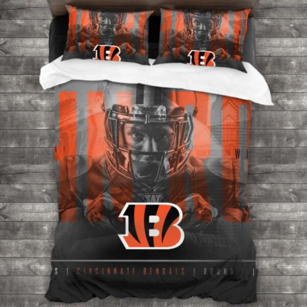 Nfl Cincinnati Bengals Logo Type 39 Bedding Sets Sporty Bedroom Home Decor