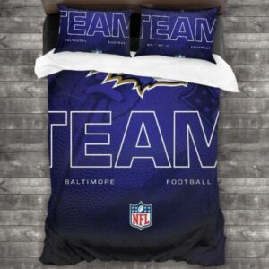 Nfl Baltimore Ravens Logo Type 40 Bedding Sets Sporty Bedroom Home Decor