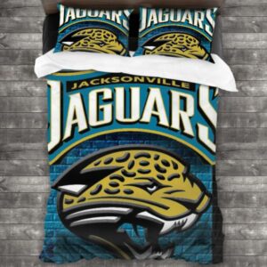 Nfl Jacksonville Jaguars Logo Type 42 Bedding Sets Sporty Bedroom Home Decor