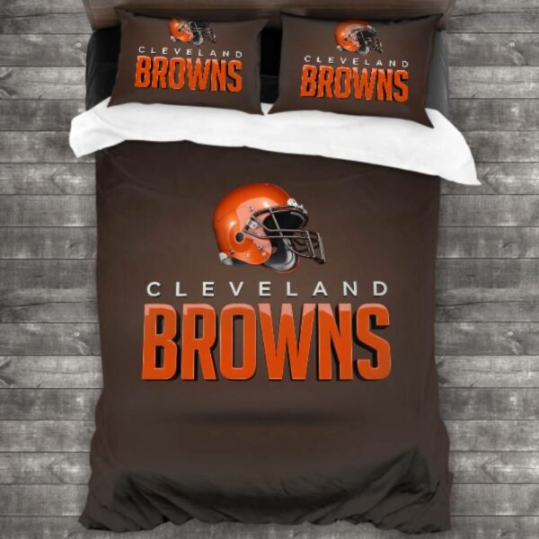 Nfl Cleveland Browns Logo Type 45 Bedding Sets Sporty Bedroom Home Decor