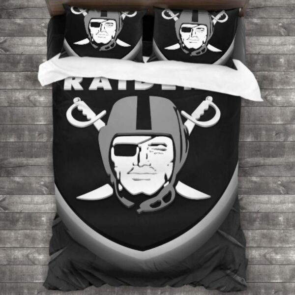 Las Vegas Raiders Logo Type 108 Bedding Sets Sporty Bedroom Home Decor