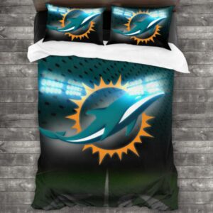 Nfl Miami Dolphins Logo Type 122 Bedding Sets Sporty Bedroom Home Decor