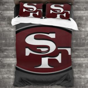 Nfl San Francisco 49Ers Logo Type 278 Bedding Sets Sporty Bedroom Home Decor