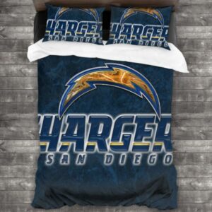 Los Angeles Chargers Logo Type 303 Bedding Sets Sporty Bedroom Home Decor