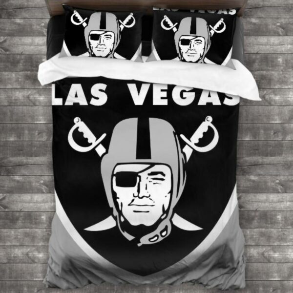 Nfl Las Vegas Raiders Logo Type 319 Bedding Sets Sporty Bedroom Home Decor