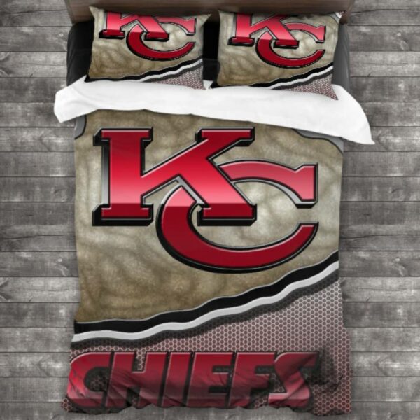 Nfl Kansas City Chiefs Logo Type 321 Bedding Sets Sporty Bedroom Home Decor