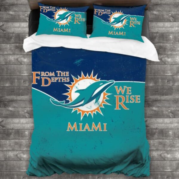 Nfl Miami Dolphins Logo Type 340 Bedding Sets Sporty Bedroom Home Decor