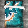 Miami Dolphins Logo Type 479 Bedding Sets Sporty Bedroom Home Decor