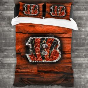 Nfl Cincinnati Bengals Logo Type 496 Bedding Sets Sporty Bedroom Home Decor