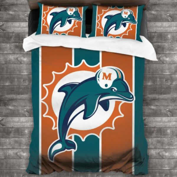 Nfl Miami Dolphins Logo Type 511 Bedding Sets Sporty Bedroom Home Decor