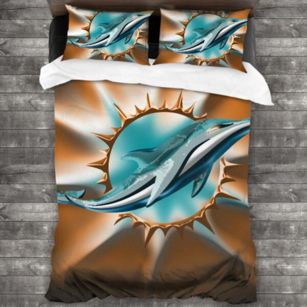 Nfl Miami Dolphins Logo Type 519 Bedding Sets Sporty Bedroom Home Decor