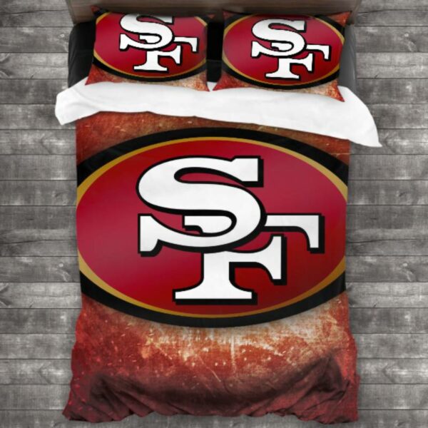 Nfl San Francisco 49Ers Logo Type 521 Bedding Sets Sporty Bedroom Home Decor