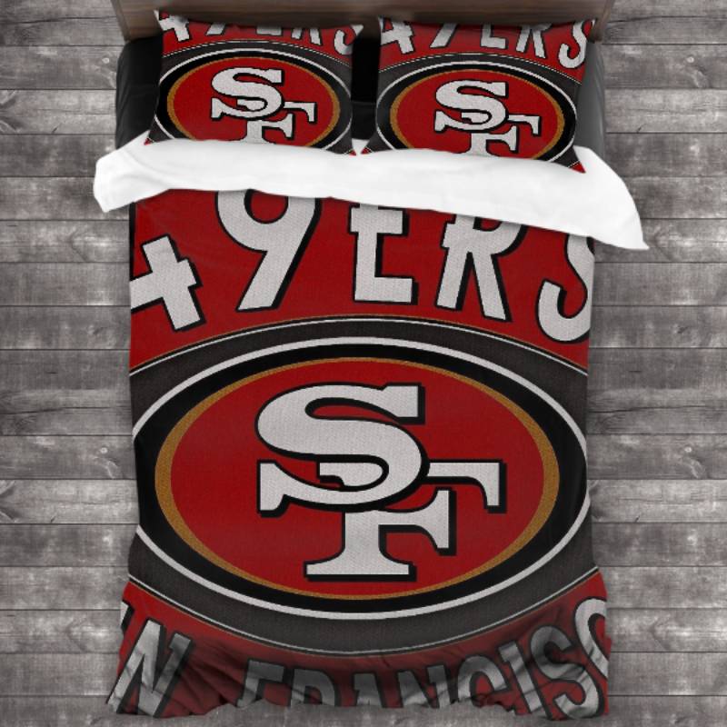 Nfl San Francisco 49Ers Logo Type 581 Bedding Sets Sporty Bedroom Home Decor