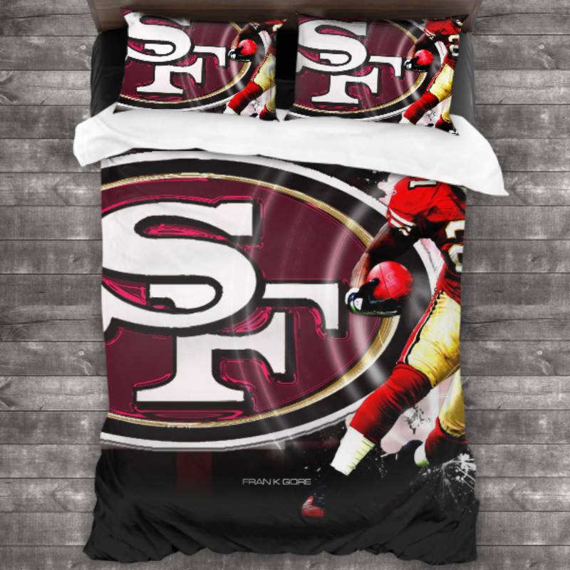 Nfl San Francisco 49Ers Logo Type 583 Bedding Sets Sporty Bedroom Home Decor