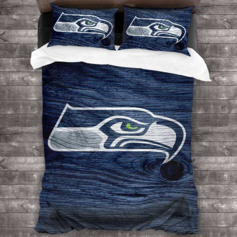 Nfl Seattle Seahawks Logo Type 585 Bedding Sets Sporty Bedroom Home Decor