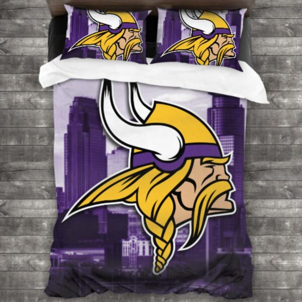 Warm Minnesota Vikings Logo Type 855 Bedding Sets Sporty Bedroom Home Decor