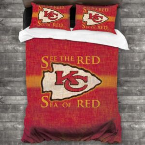 Warm Nfl Kansas City Chiefs Logo Type 871 Bedding Sets Sporty Bedroom Home Decor