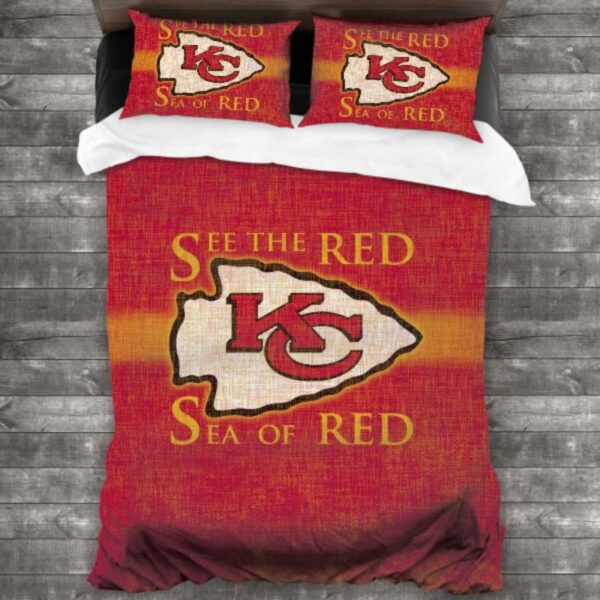 Warm Nfl Kansas City Chiefs Logo Type 871 Bedding Sets Sporty Bedroom Home Decor