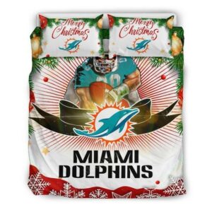 Miami Dolphins Football Sport 1 Logo Type 998 Bedding Sets Sporty Bedroom Home Decor