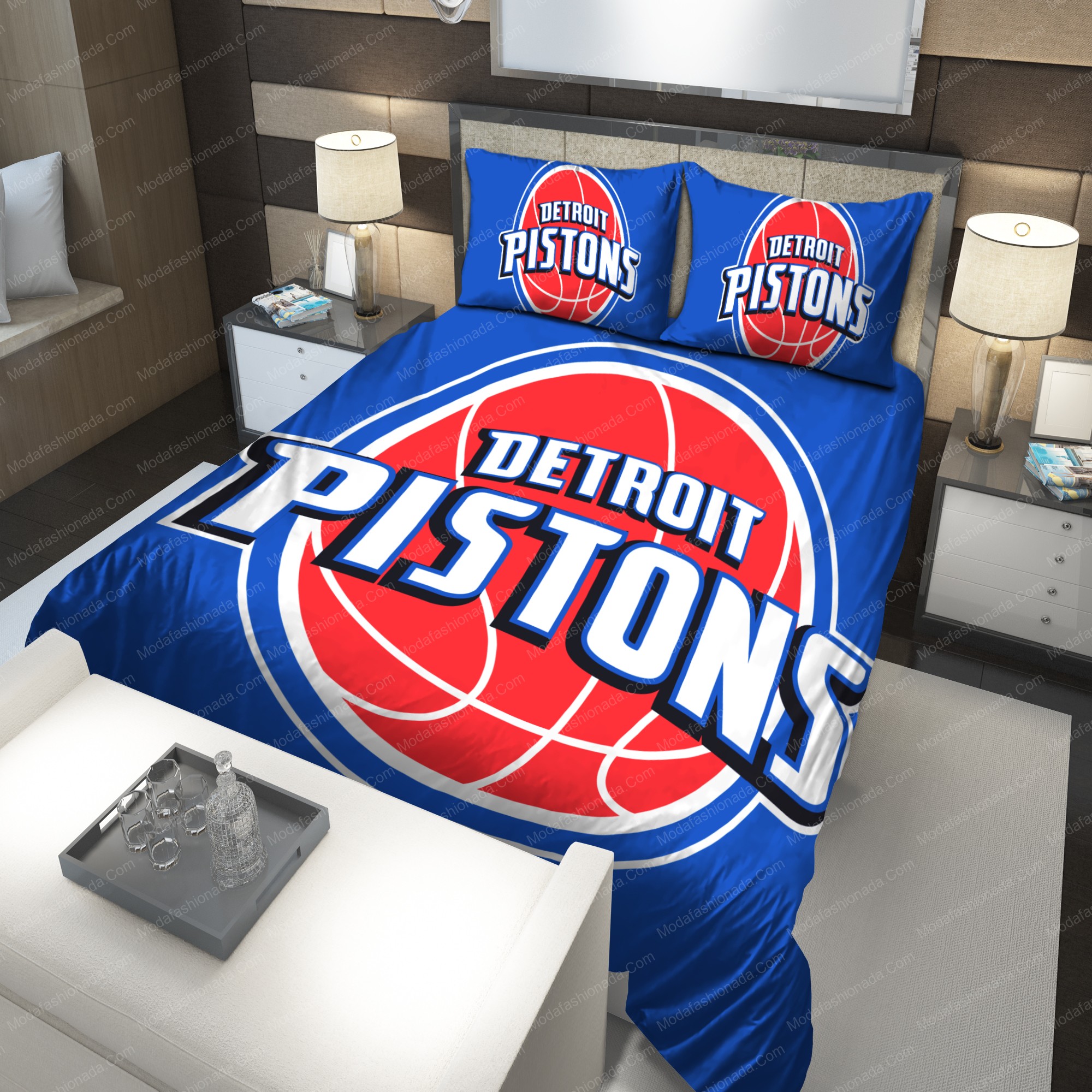 2005-2017 Detroit Pistons Nba 224 Logo Type 1017 Bedding Sets Sporty Bedroom Home Decor