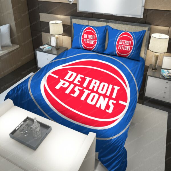 Detroit Pistons Nba 225 Logo Type 1021 Bedding Sets Sporty Bedroom Home Decor