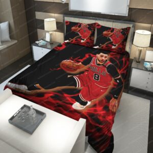 Zach Lavine Chicago Bulls Nba 202 Logo Type 1037 Bedding Sets Sporty Bedroom Home Decor