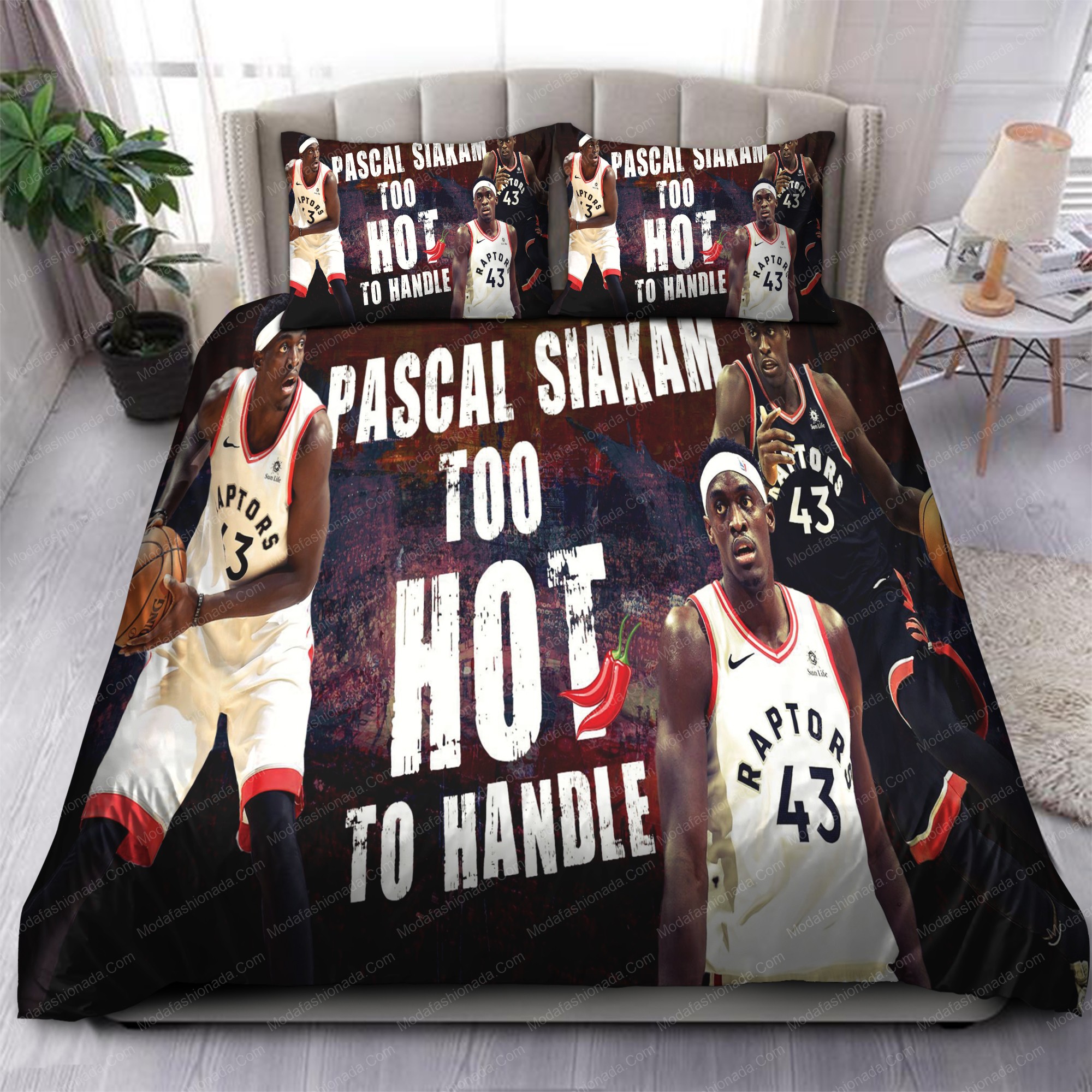 Pascal Siakam Toronto Raptors Nba 188 Logo Type 1050 Bedding Sets Sporty Bedroom Home Decor