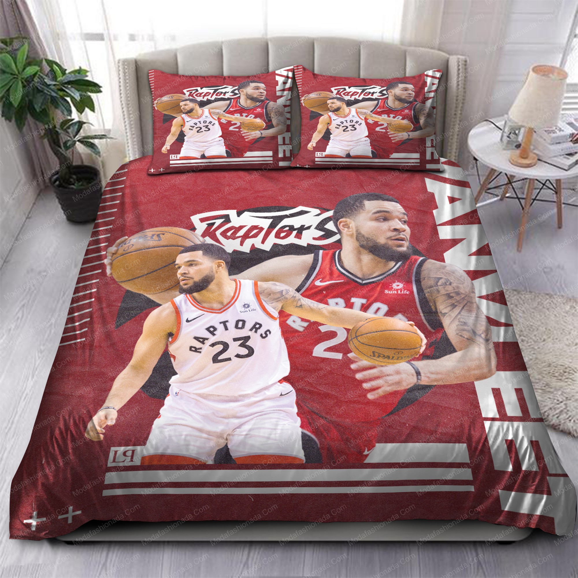 Fred Vanvleet Toronto Raptors Nba 180 Logo Type 1058 Bedding Sets Sporty Bedroom Home Decor