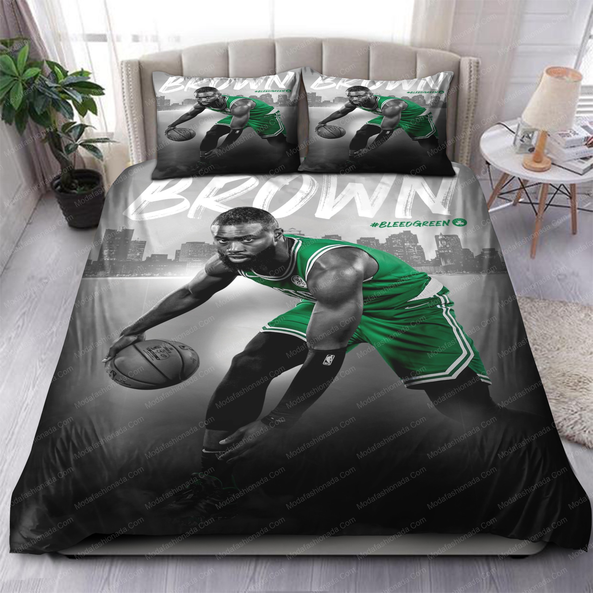 Jaylen Brown Boston Celtics Nba 122 Logo Type 1113 Bedding Sets Sporty Bedroom Home Decor