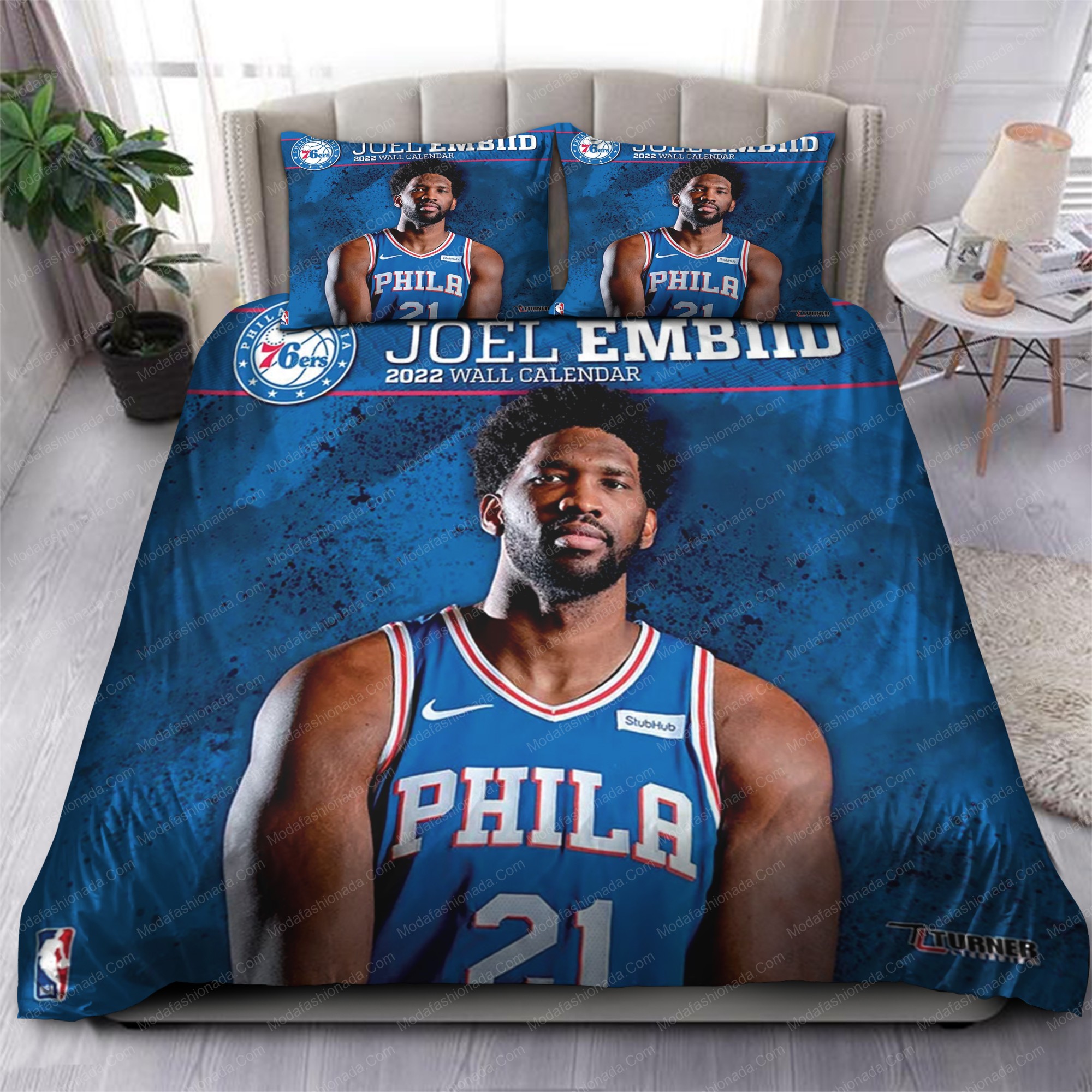 Joel Embiid Philadelphia 76Ers Nba 102 Logo Type 1146 Bedding Sets Sporty Bedroom Home Decor