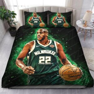 Khris Middleton Milwaukee Bucks Nba 75 Logo Type 1158 Bedding Sets Sporty Bedroom Home Decor