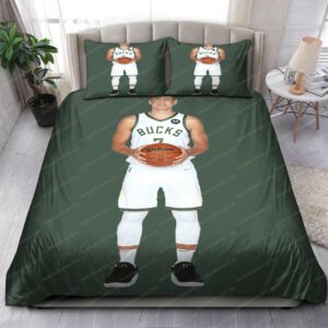 Grayson Allen Milwaukee Bucks Nba 72 Logo Type 1162 Bedding Sets Sporty Bedroom Home Decor