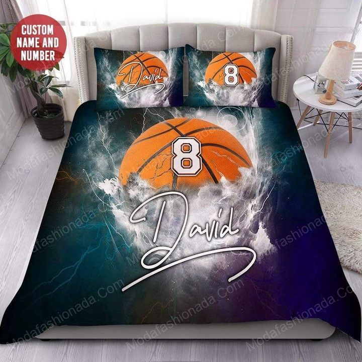 Thunder Basketball Personalized Custom Name Sports 28 Logo Type 1256 Bedding Sets Sporty Bedroom Home Decor