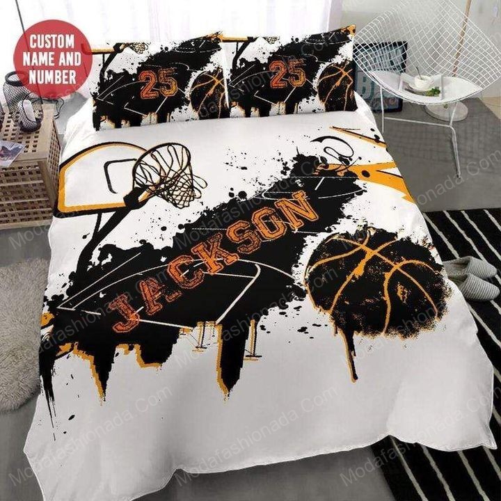 Basketball Personalized Custom Name And Number Sport 3 Logo Type 1270 Bedding Sets Sporty Bedroom Home Decor