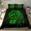 Matthew 22 Fans Basketball Green Neon Ball Sport 2 Logo Type 1273 Bedding Sets Sporty Bedroom Home Decor