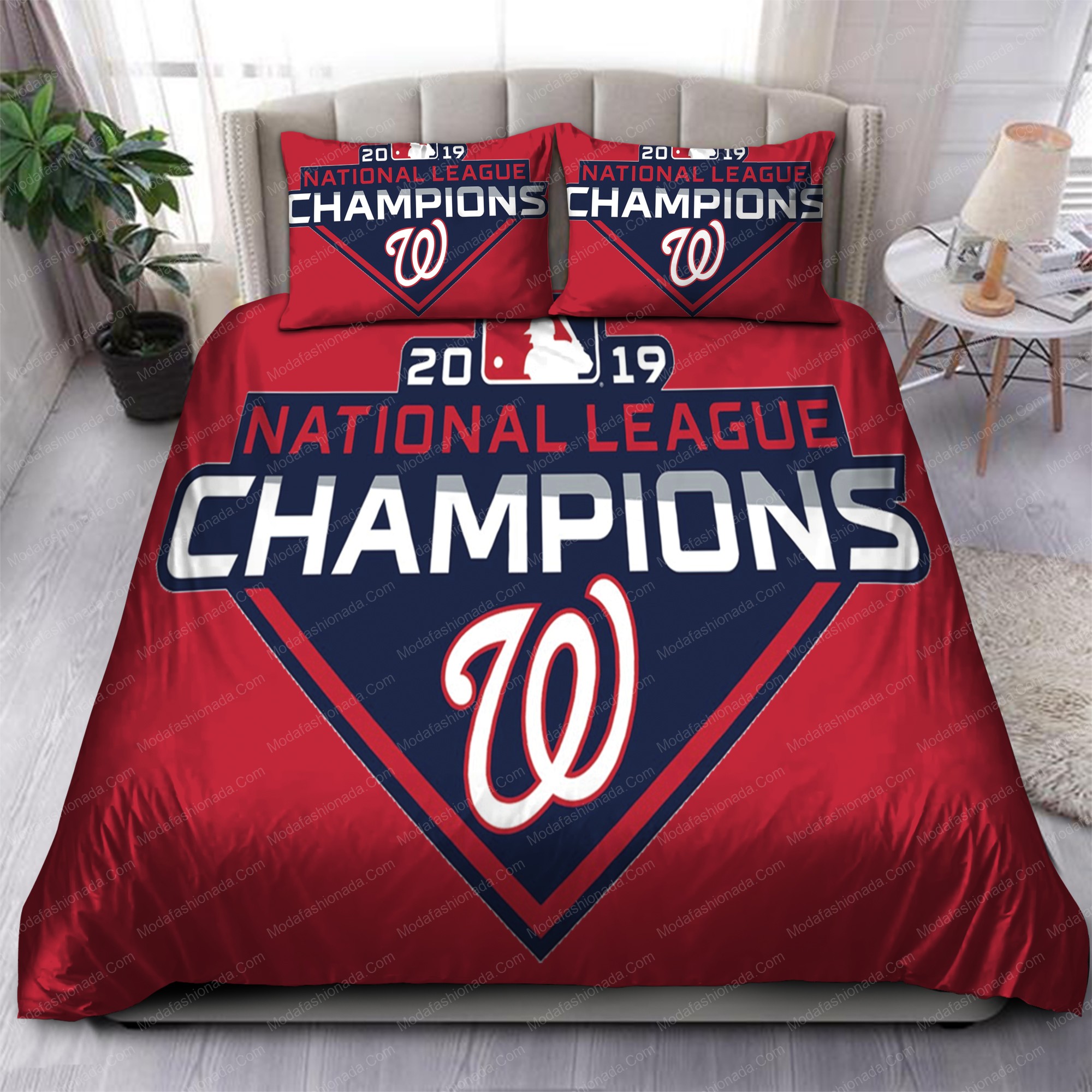 National League Champions 2019 Washington Nationals Mlb 189 Logo Type 1280 Bedding Sets Sporty Bedroom Home Decor