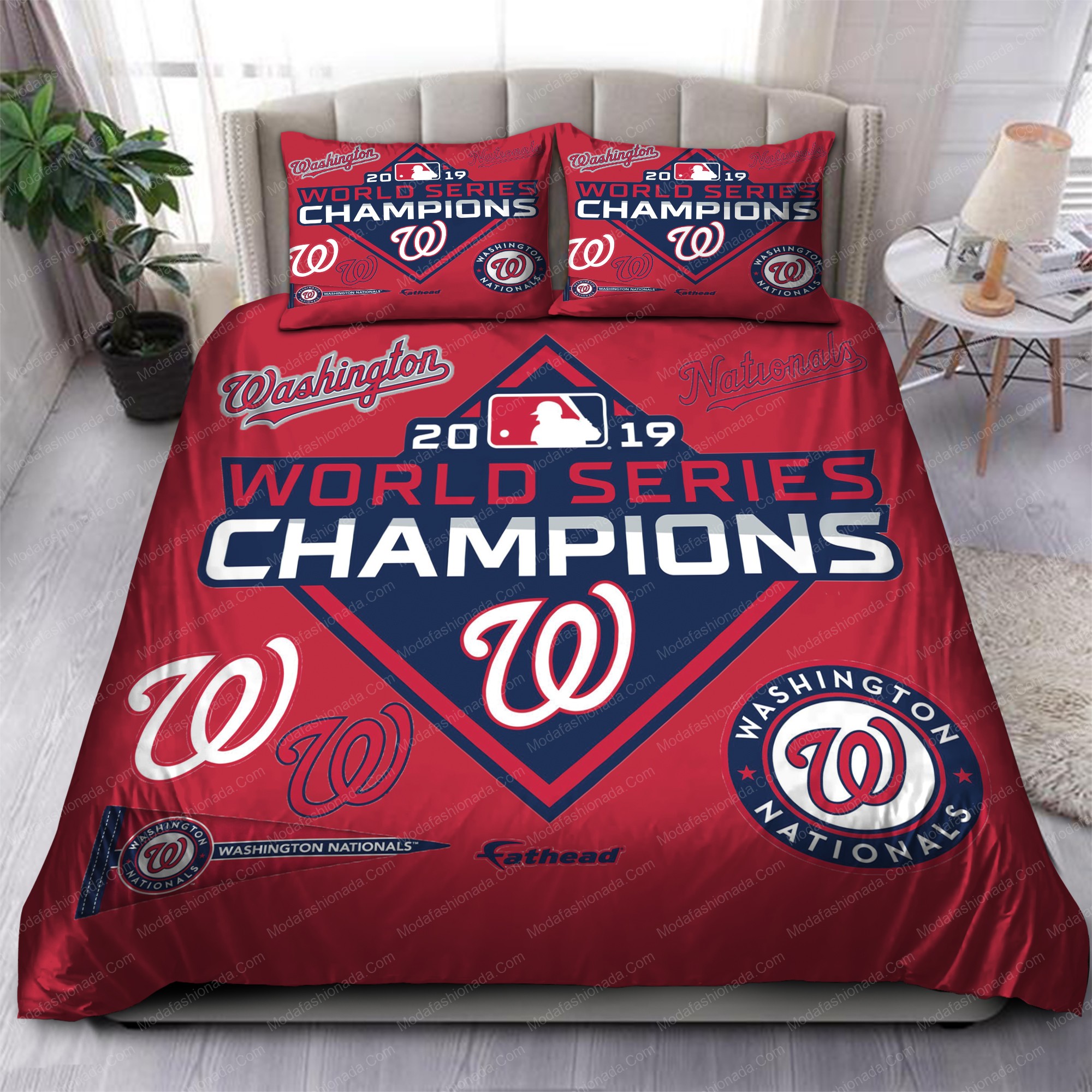 World Series Championships 2019 Washington Nationals Mlb 191 Logo Type 1295 Bedding Sets Sporty Bedroom Home Decor