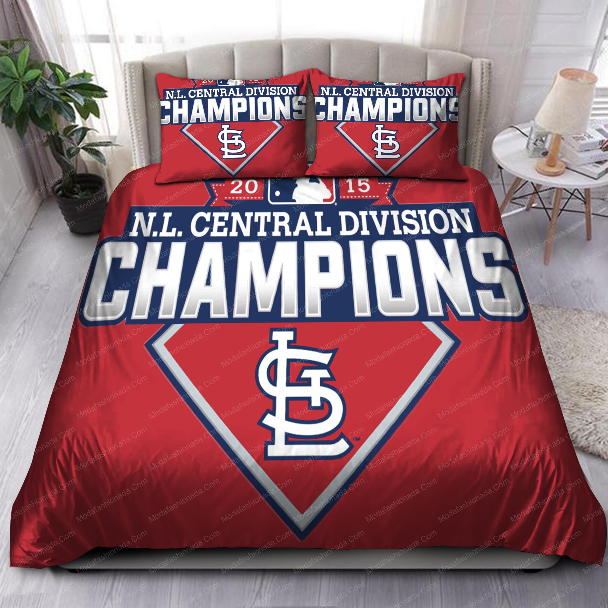 Nl Central Division Champions 2015 St Louis Cardinals Mlb 169 Logo Type 1321 Bedding Sets Sporty Bedroom Home Decor