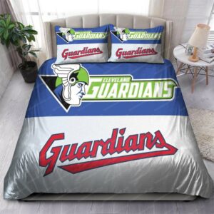 Art Cleveland Guardians Mlb 87 Logo Type 1379 Bedding Sets Sporty Bedroom Home Decor