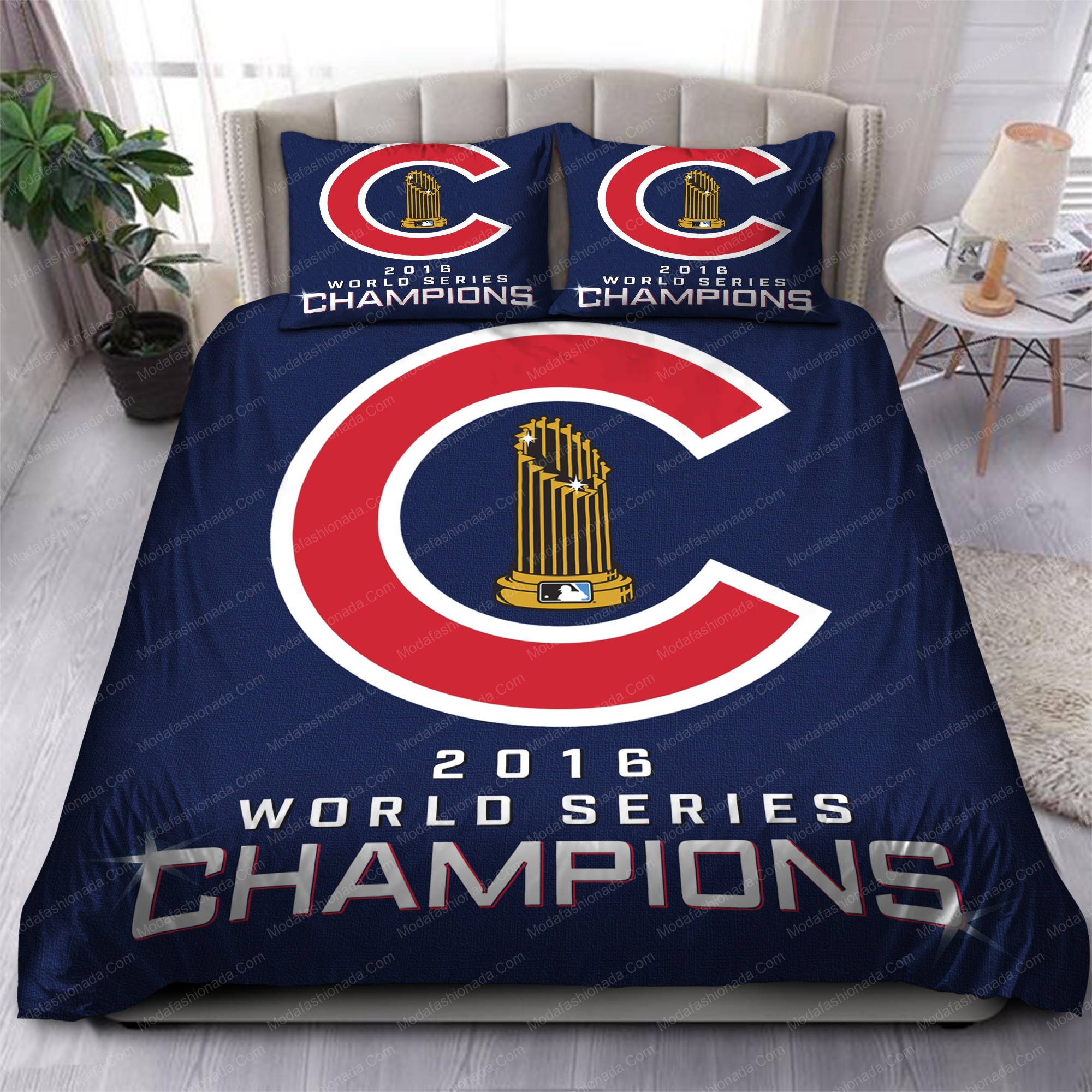 2016 Worrld Series Champions Chicago Cubs Mlb 66 Logo Type 1399 Bedding Sets Sporty Bedroom Home Decor