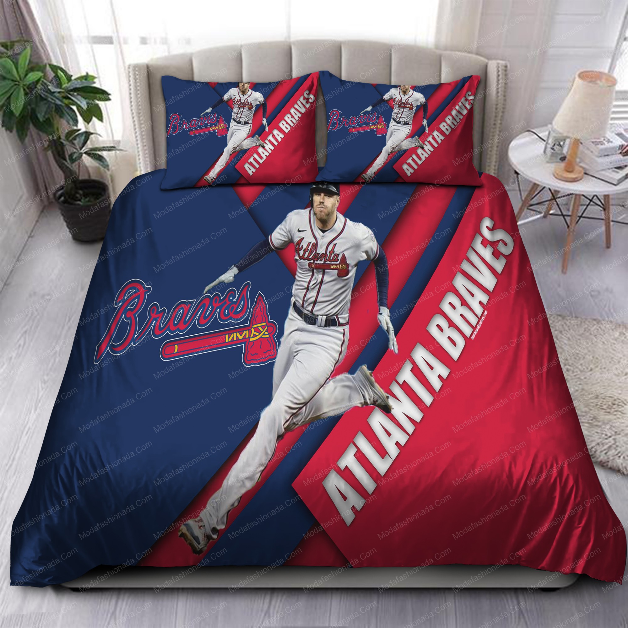 Memory Freddie Freeman Atlanta Braves Mlb 46 Logo Type 1430 Bedding Sets Sporty Bedroom Home Decor