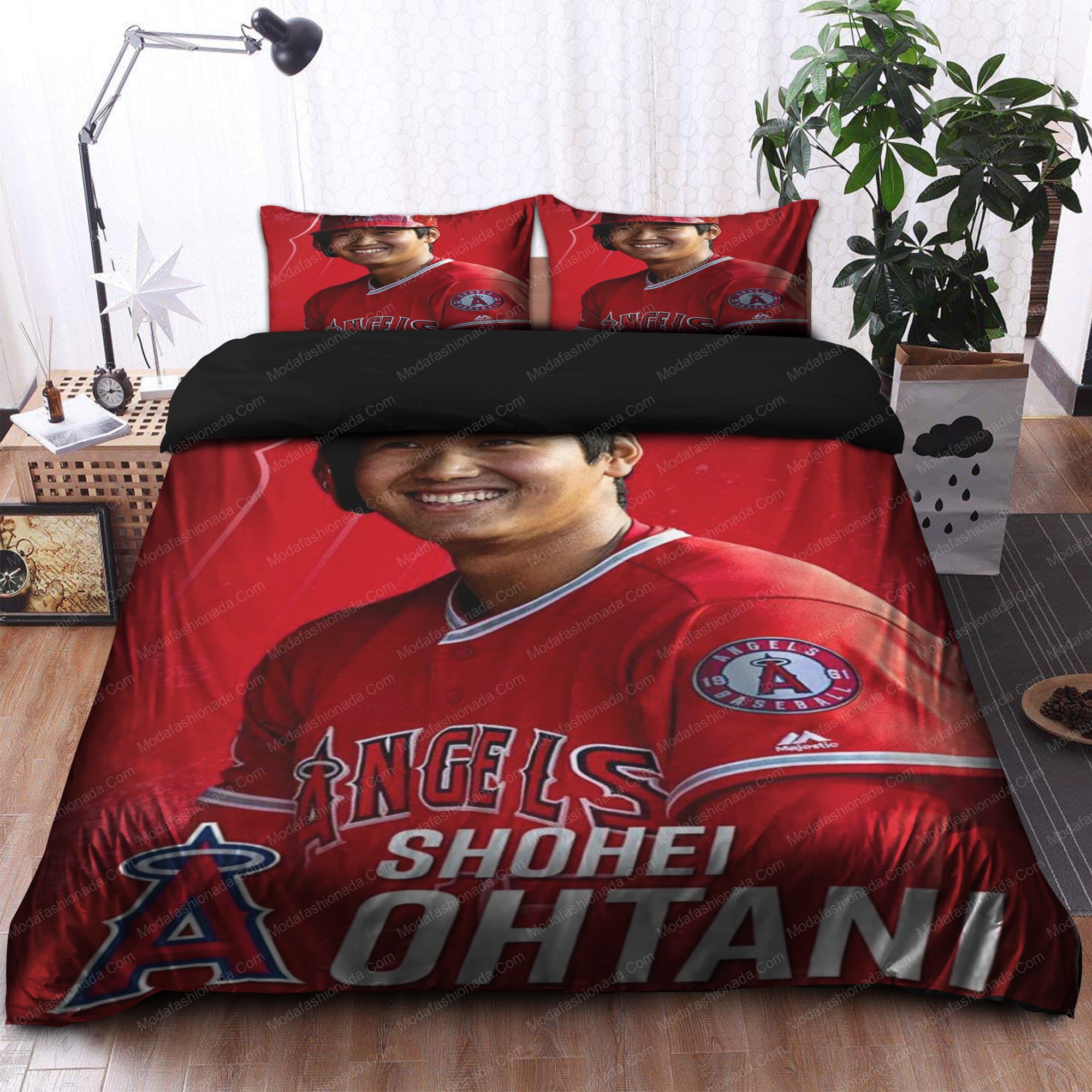 Japanese Shohei Ohtani Los Angeles Angels Mlb 30 Logo Type 1431 Bedding Sets Sporty Bedroom Home Decor